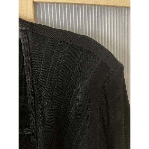 Chicos Travelers Black Top Slinky Cardigan Size 3 XXL  V-Neck Stretch High/Low - Picture 4 of 6